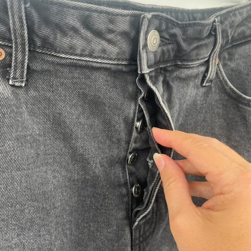 Old Navy Charcoal Washed Denim Midi Skirt - Picture 5 of 9